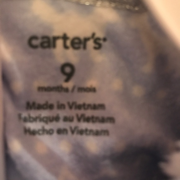 NWT Carters 9 Month Fleece Snowflake hooded outfit - Picture 4 of 4